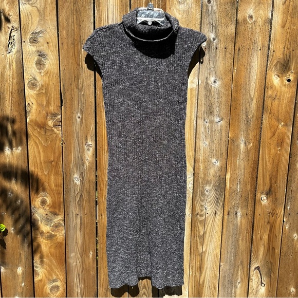 Max Studio Charcoal Sweater Sleeveless Midi Dress - Picture 1 of 3